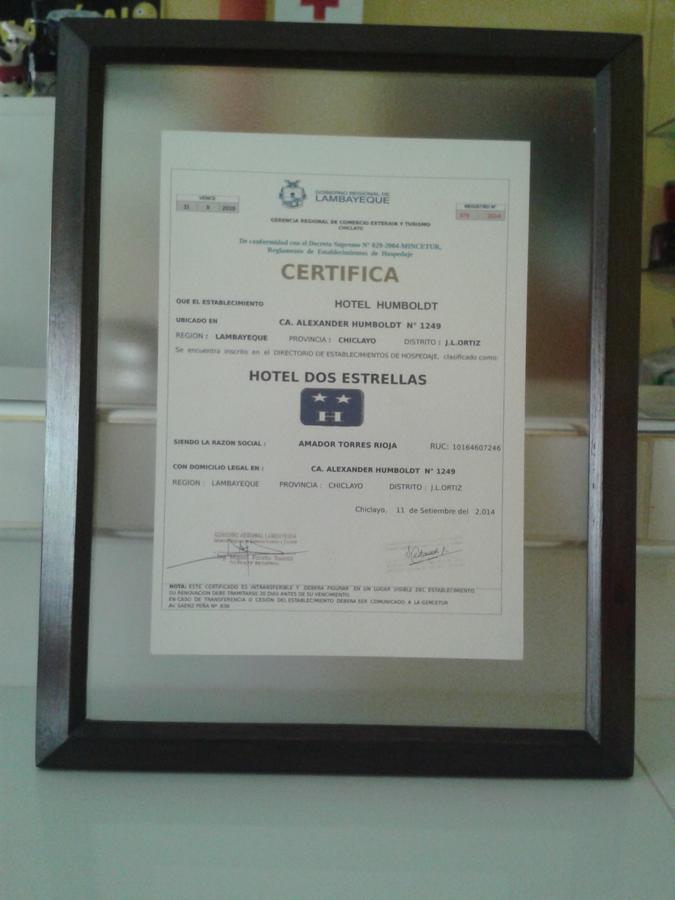 Hotel Humboldt Chiclayo Bagian luar foto